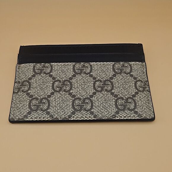 Brand New Gucci GG Supreme Monogram Card Holder Dark Brown - Picture 1 of 3